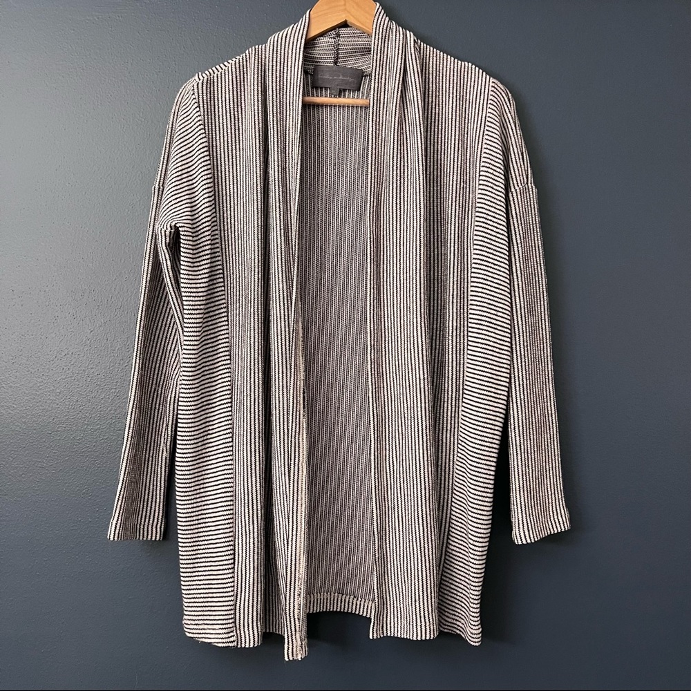 Sunday in Brooklyn striped knit open cardigan shawl collar size XS